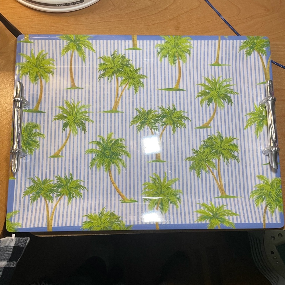 Mariposa Melamine Tropical Serving Tray Beachy - Picture 3 of 11